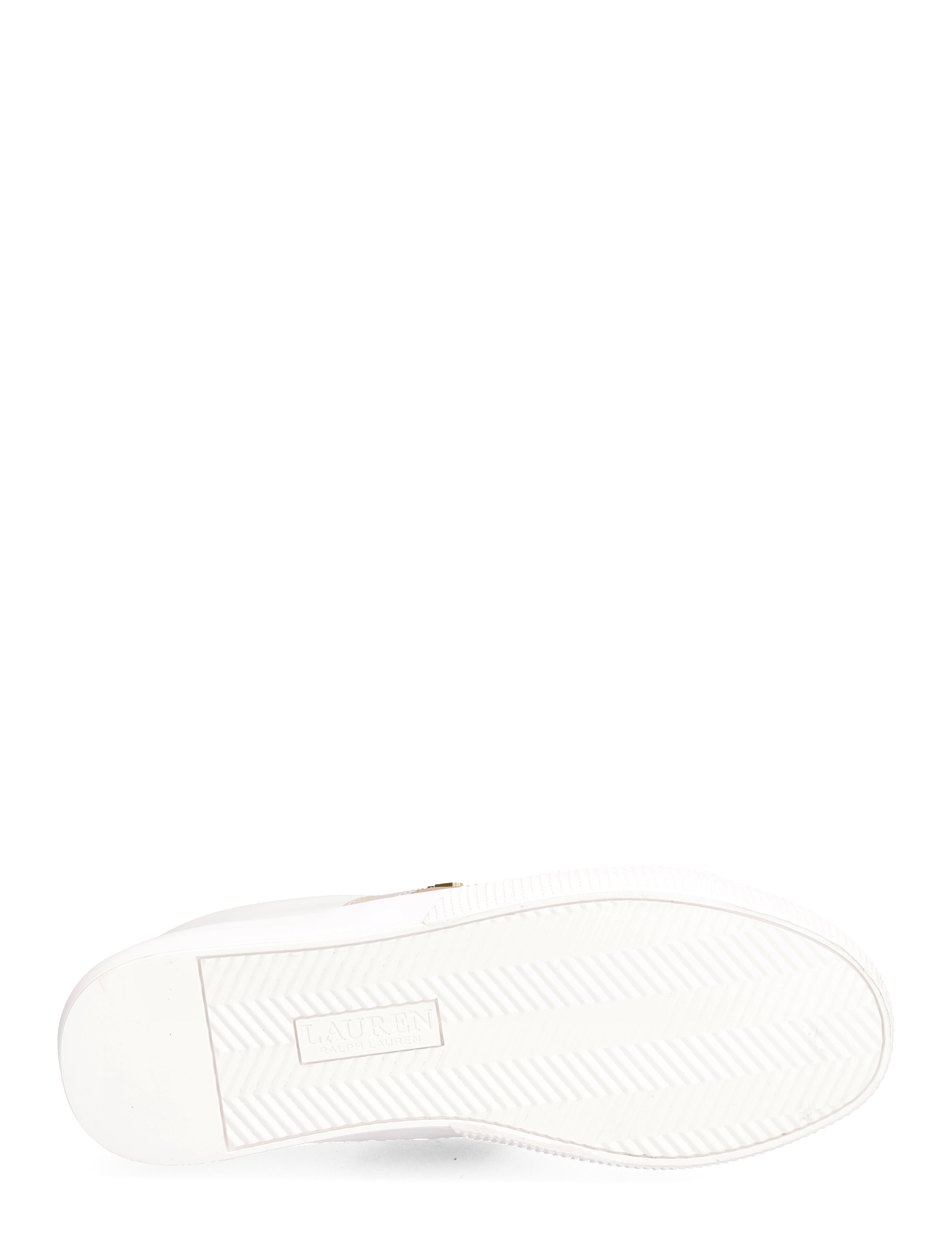 Lauren Ralph Lauren - Janson II Leather Sneaker - sutvirtinimas - snow white/explor - 4