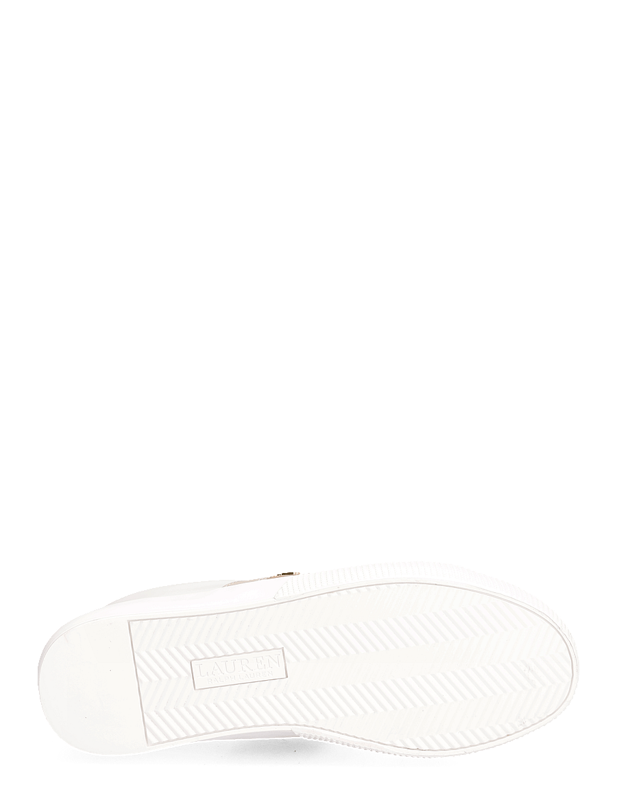 Lauren Ralph Lauren - Janson II Leather Sneaker - sutvirtinimas - snow white/explor - 4
