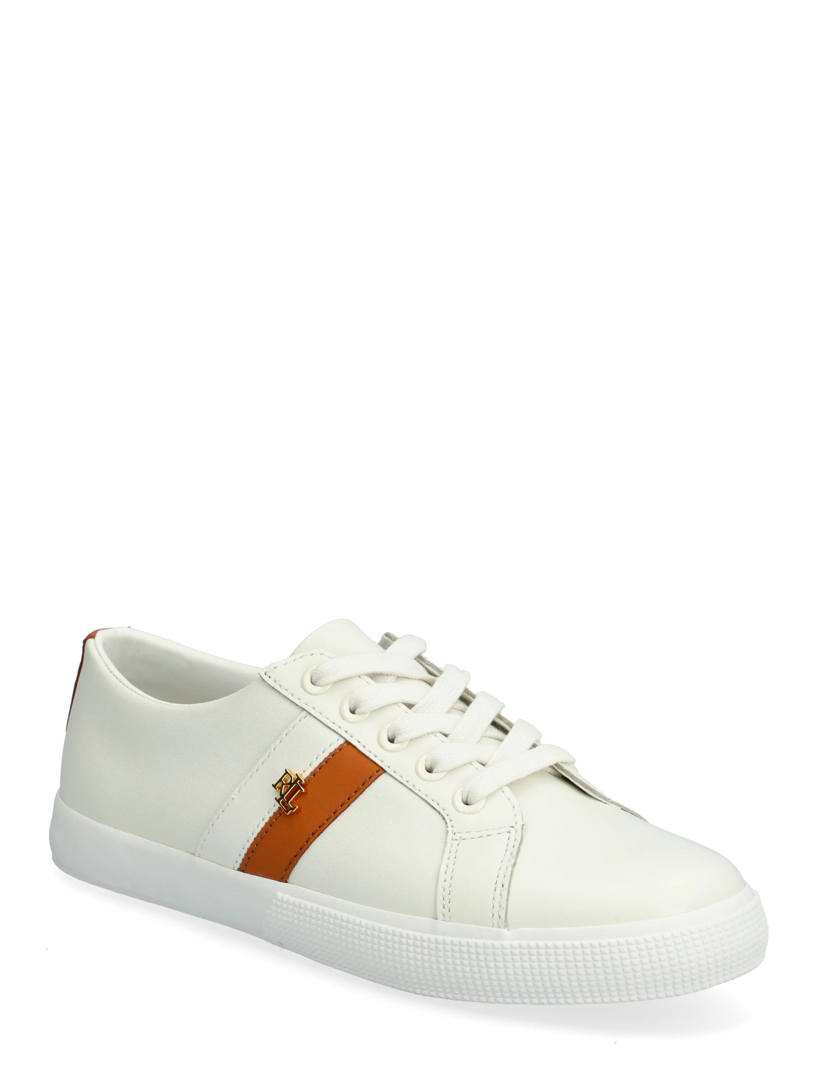 Lauren Ralph Lauren Janson II Leather Sneaker - Sko - SNW WHT/CLSSC CRM / white