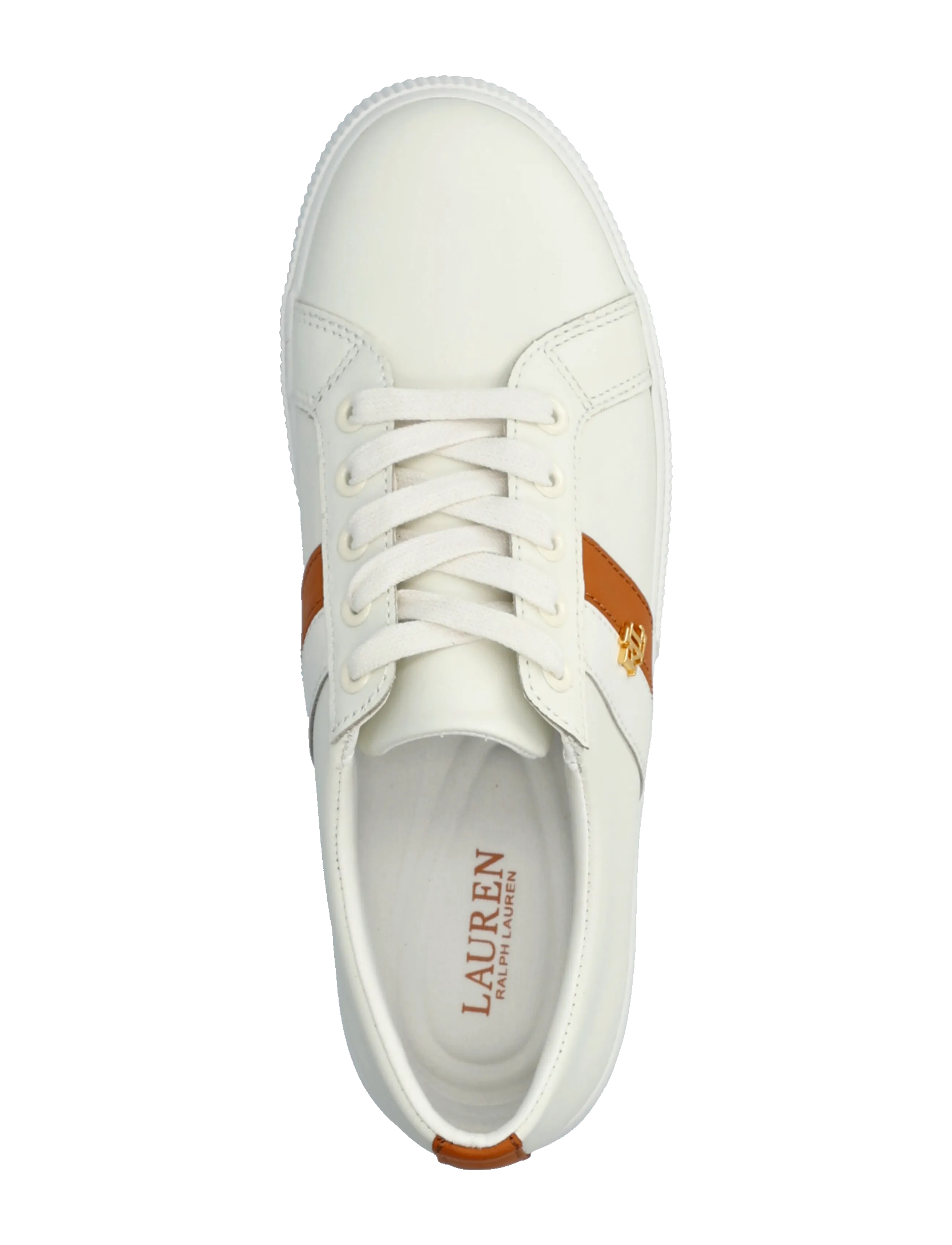 Lauren Ralph Lauren - Janson II Leather Sneaker - konfirmation - snw wht/clssc crm - 3