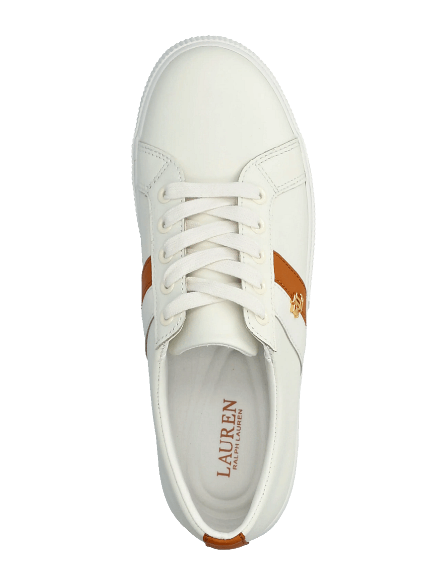 Lauren Ralph Lauren - Janson II Leather Sneaker - konfirmation - snw wht/clssc crm - 3