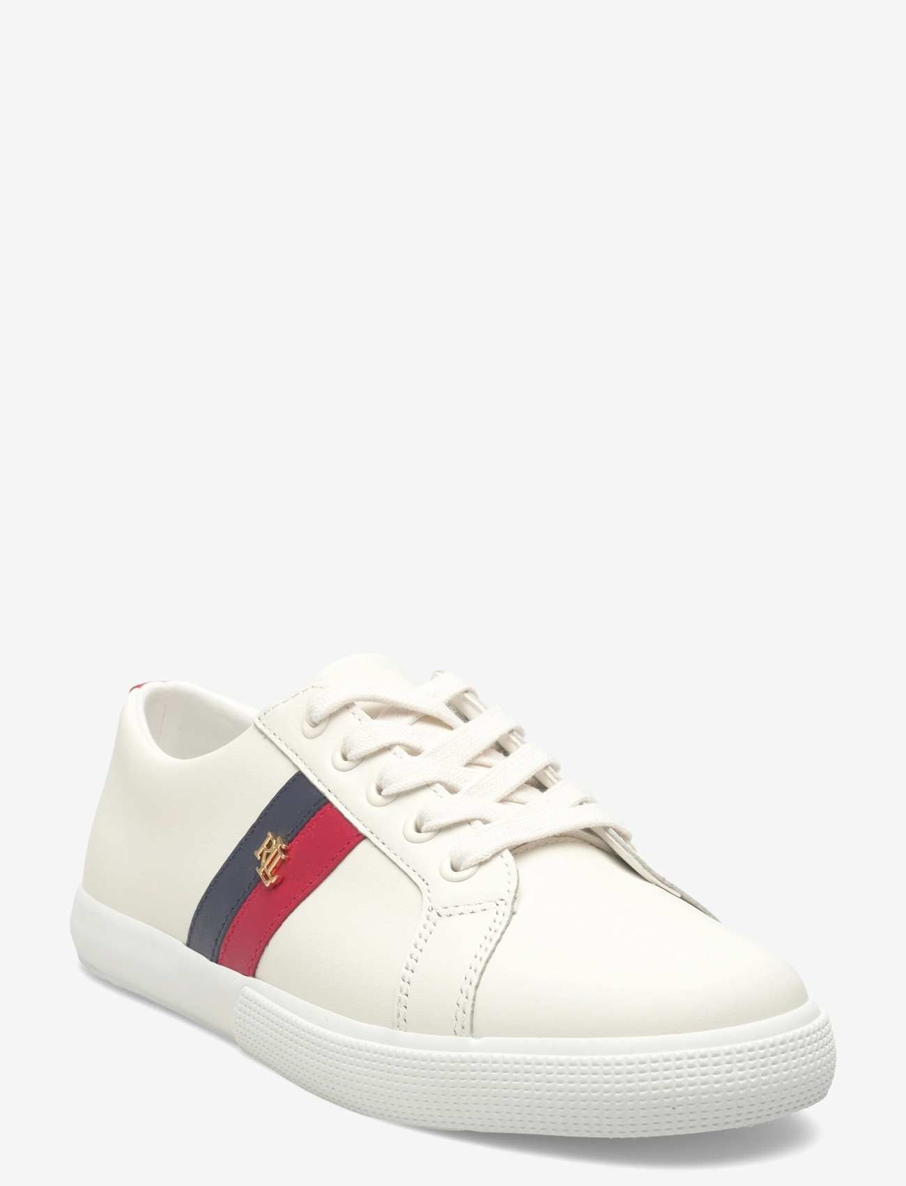 Lauren Ralph Lauren - Janson II Leather Sneaker - niedrige sneakers - snw wht/fstv red - 0