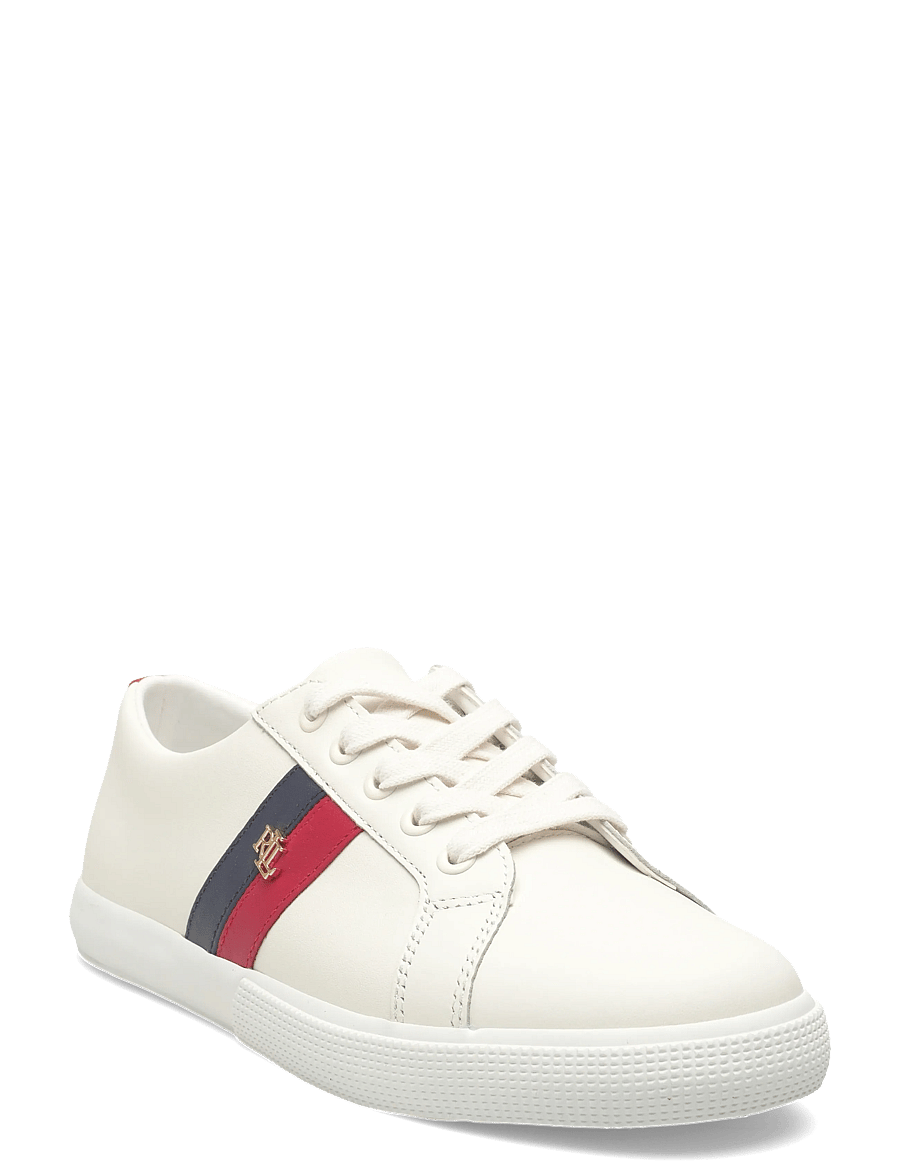 Lauren Ralph Lauren - Janson II Leather Sneaker - confirmation - snw wht/fstv red - 0