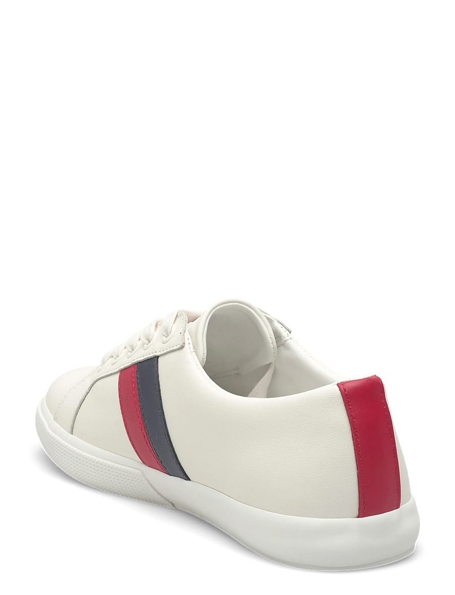 Lauren Ralph Lauren - Janson II Leather Sneaker - confirmation - snw wht/fstv red - 2