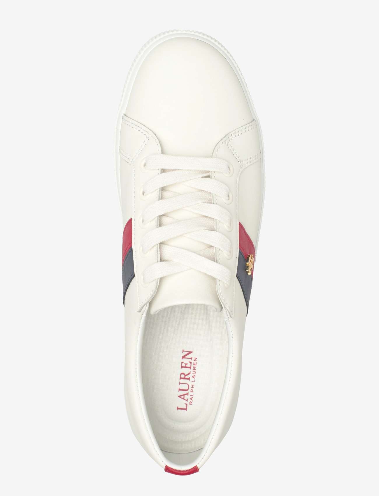Lauren Ralph Lauren - Janson II Leather Sneaker - niedrige sneakers - snw wht/fstv red - 3