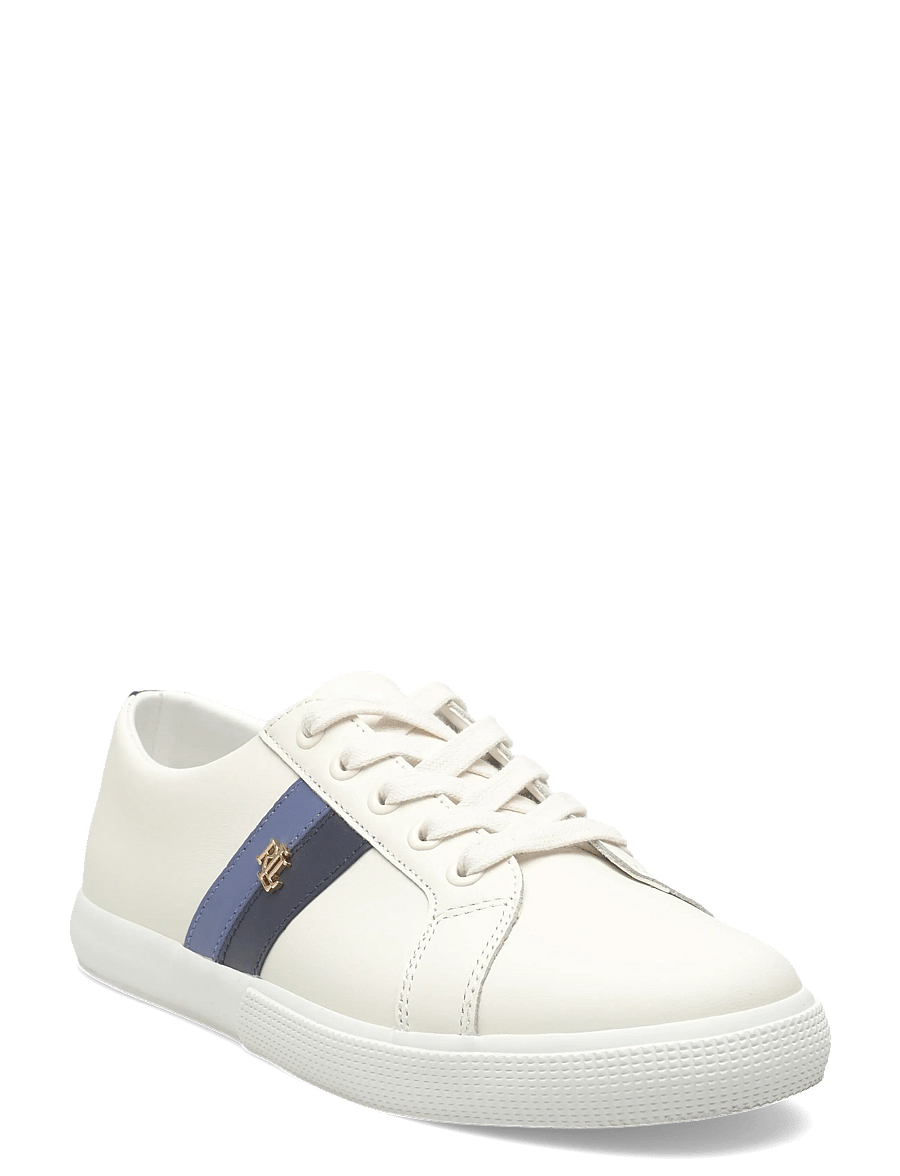 Lauren Ralph Lauren - Janson II Leather Sneaker - konfirmation - snw wht/rfndnvy/c - 0
