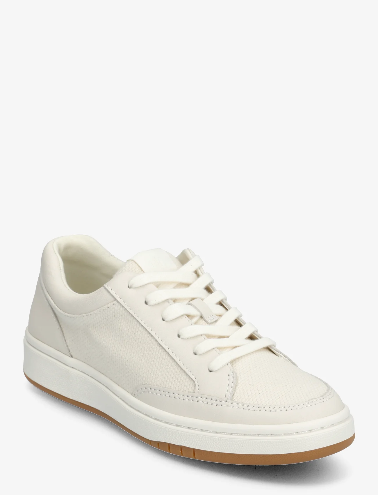 Lauren Ralph Lauren - Hailey IV Canvas & Nappa Leather Sneaker - lave sneakers - soft white/ntrl/s - 0