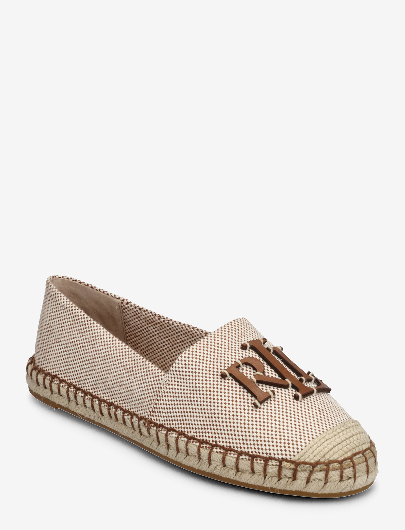 Lauren Ralph Lauren - Cameryn III Canvas & Leather Espadrille - espadrilles - ntrl/deep sddl tn - 0