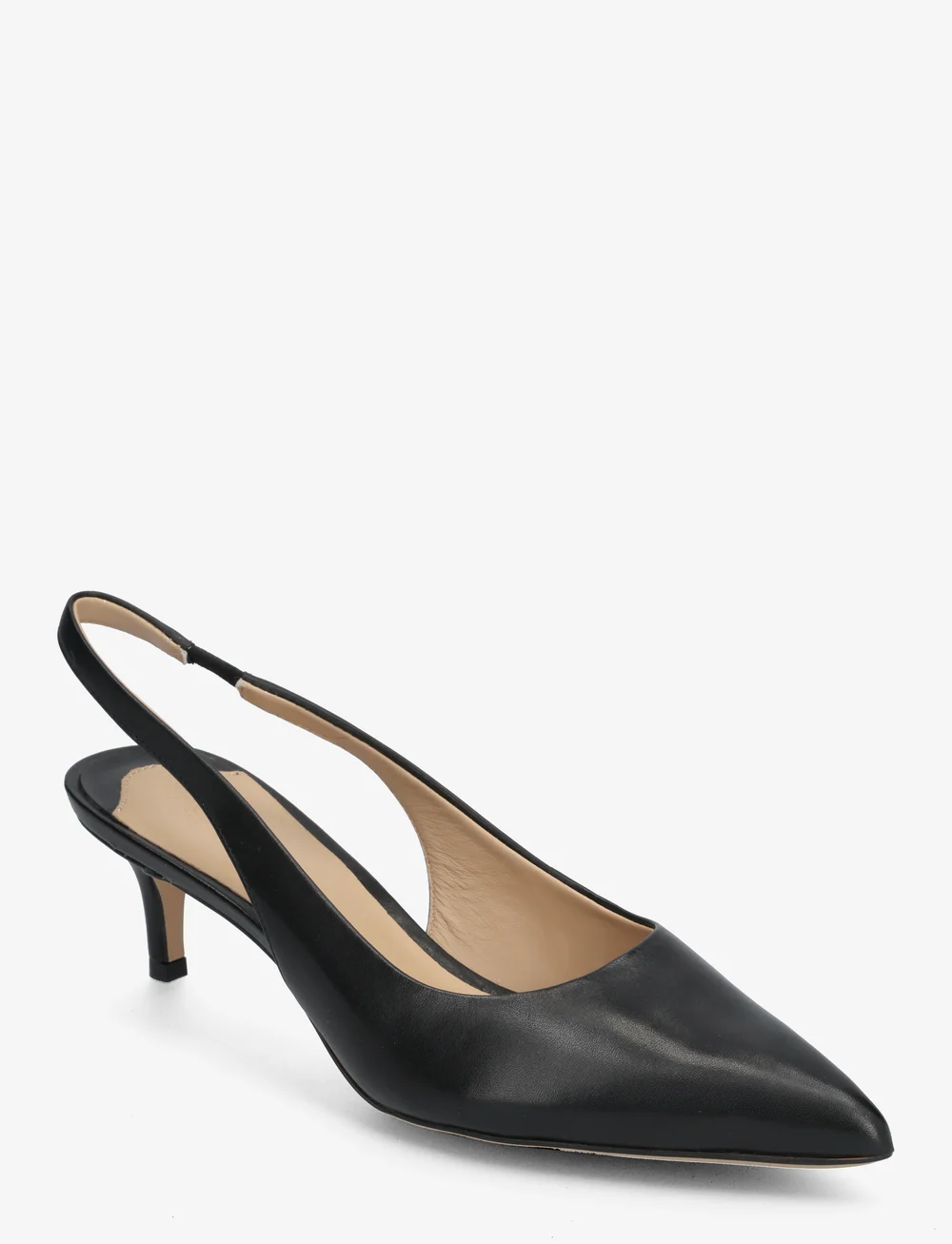 Lauren Ralph Lauren - Lolah Burnished Leather Slingback Pump - pumps - black - 0