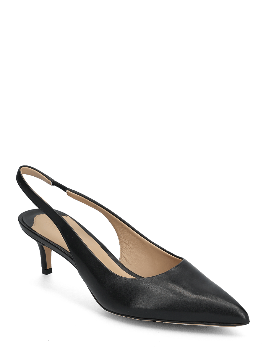 Lauren Ralph Lauren - Lolah Burnished Leather Slingback Pump - konfirmation - black - 0
