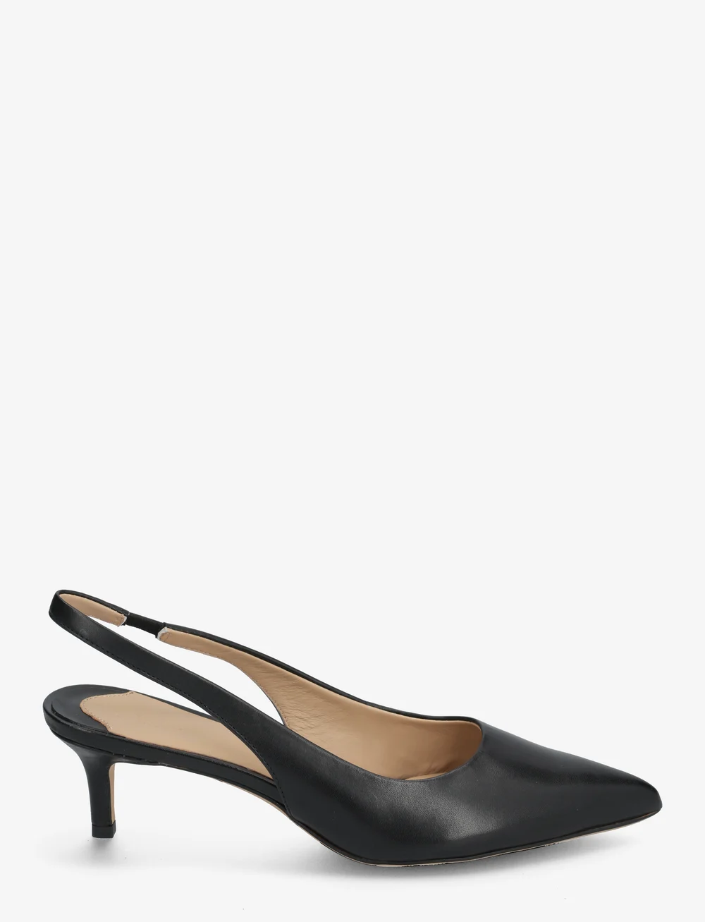 Lauren Ralph Lauren - Lolah Burnished Leather Slingback Pump - pumps - black - 1