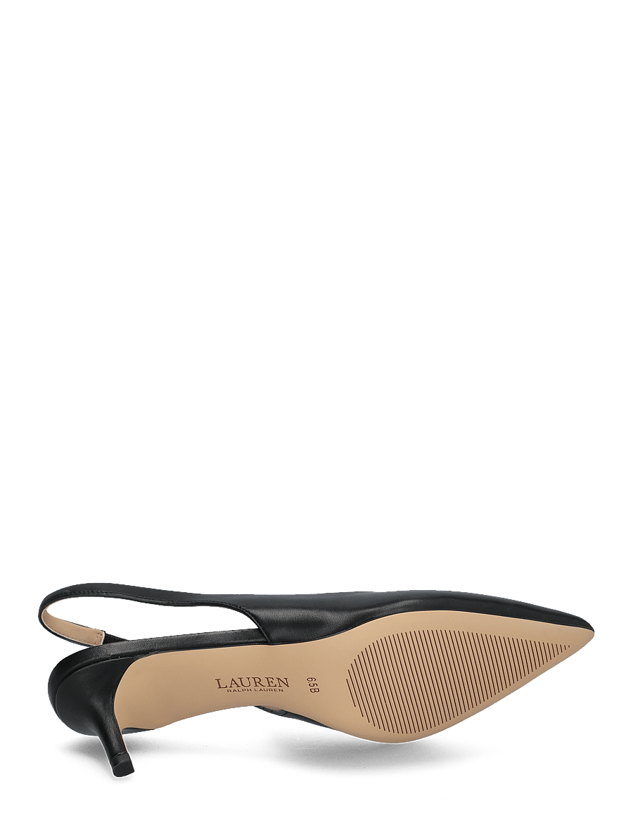 Lauren Ralph Lauren - Lolah Burnished Leather Slingback Pump - konfirmation - black - 4