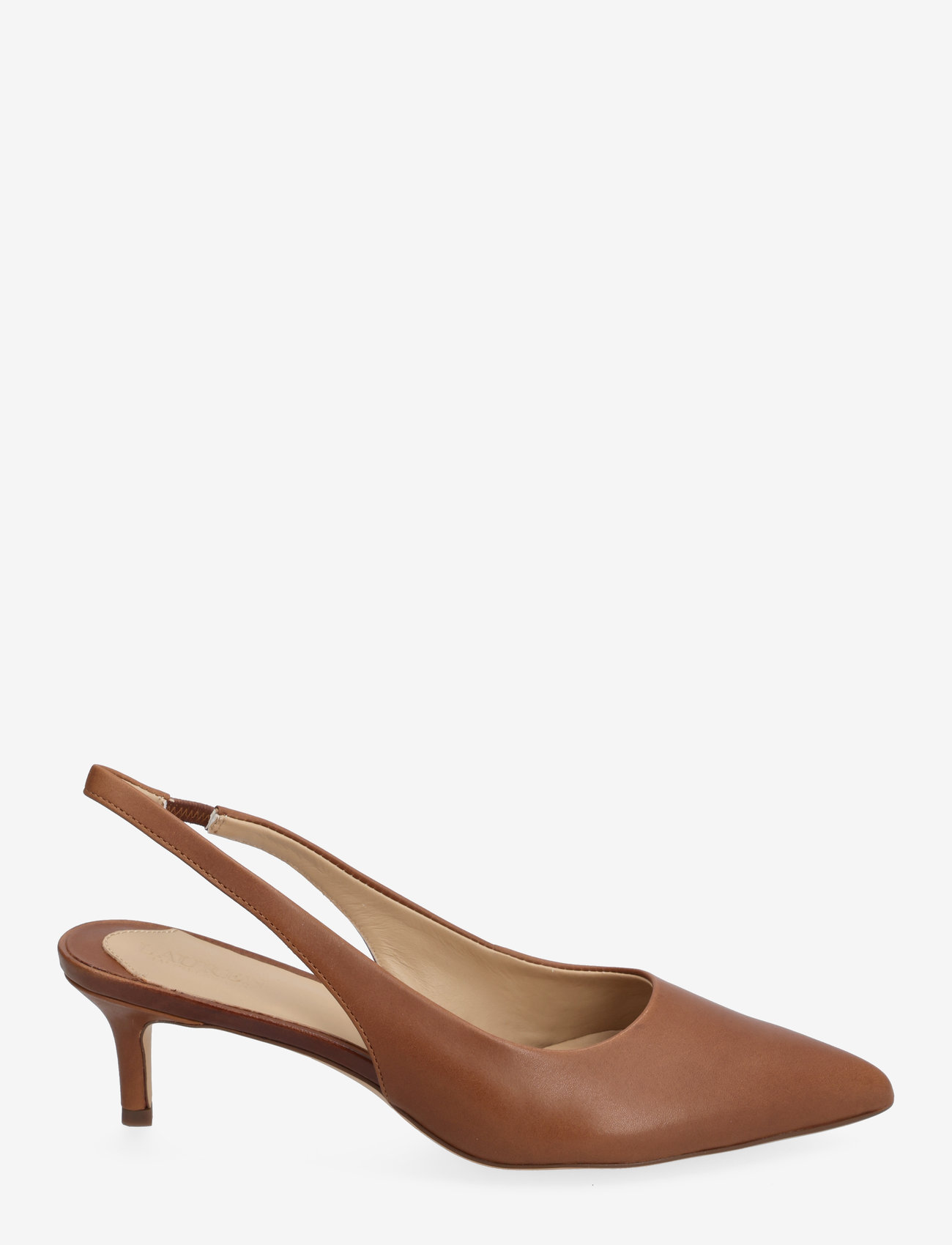 Lauren Ralph Lauren - Lolah Burnished Leather Slingback Pump - konfirmatsioon - deep saddle tan - 1