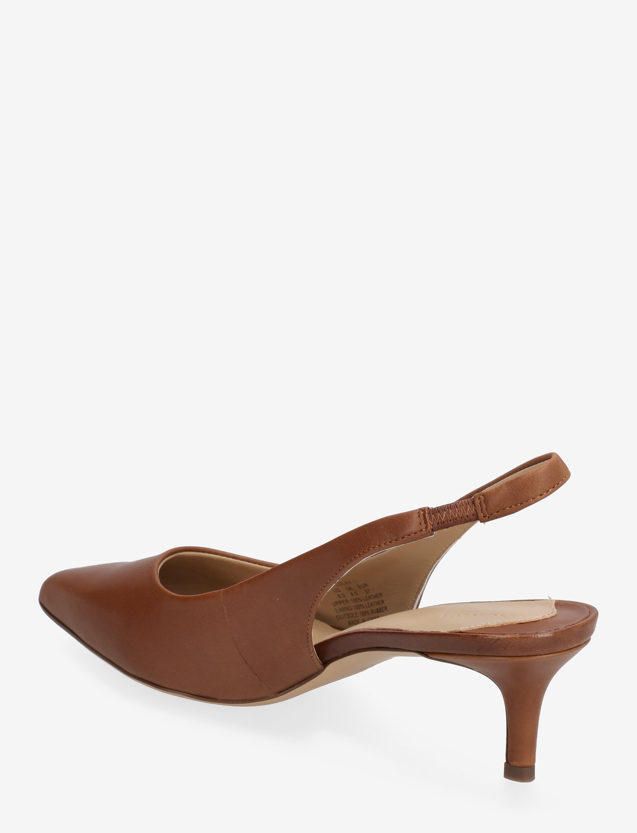 Lauren Ralph Lauren - Lolah Burnished Leather Slingback Pump - konfirmatsioon - deep saddle tan - 2