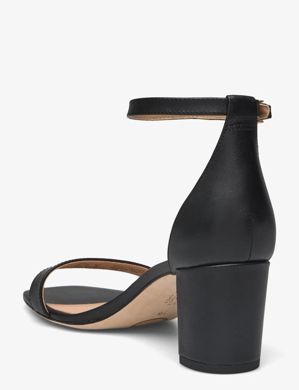 Lauren Ralph Lauren - Logan Burnished Leather Sandal - sandaletten - black - 2