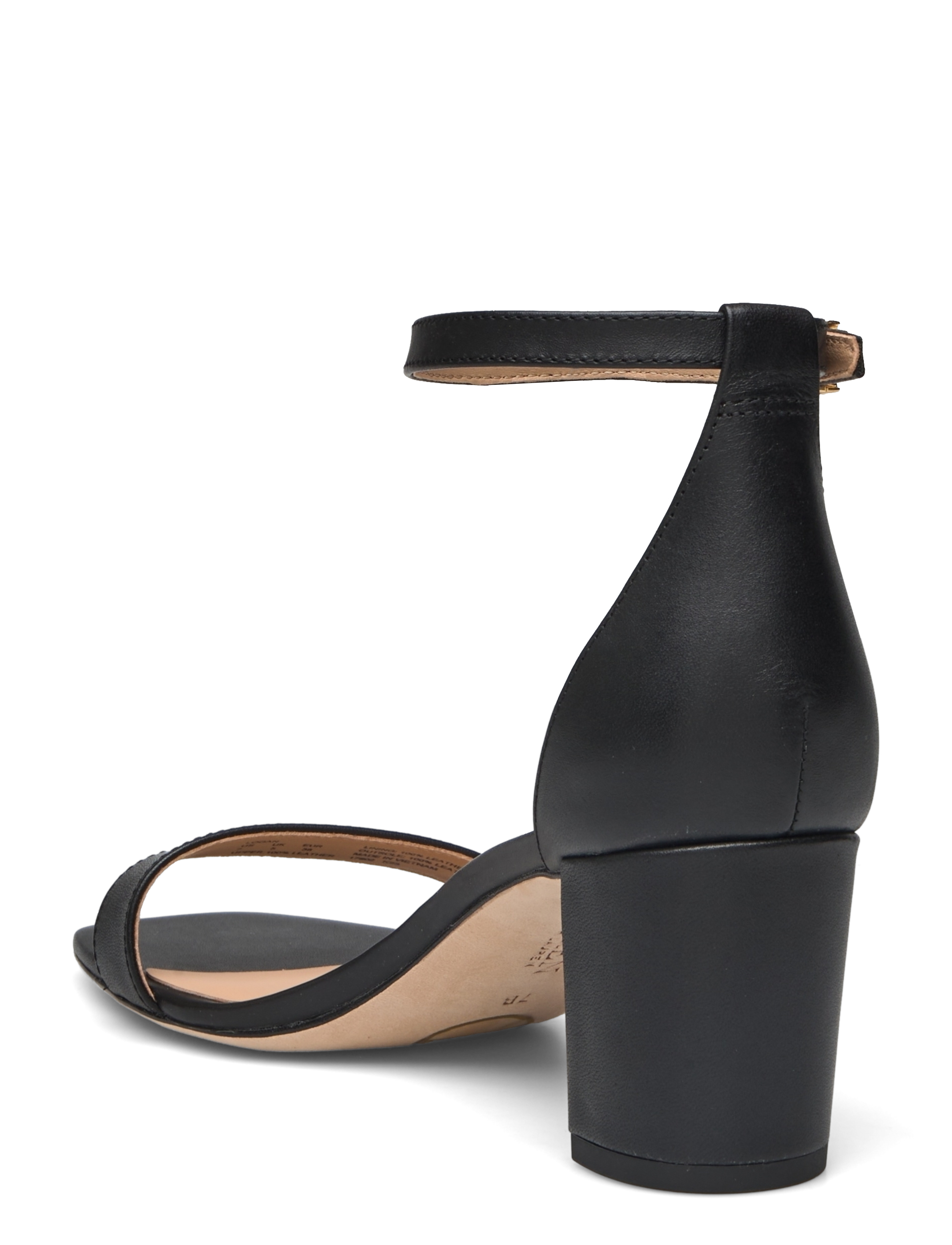 Lauren Ralph Lauren - Logan Burnished Leather Sandal - black - 2