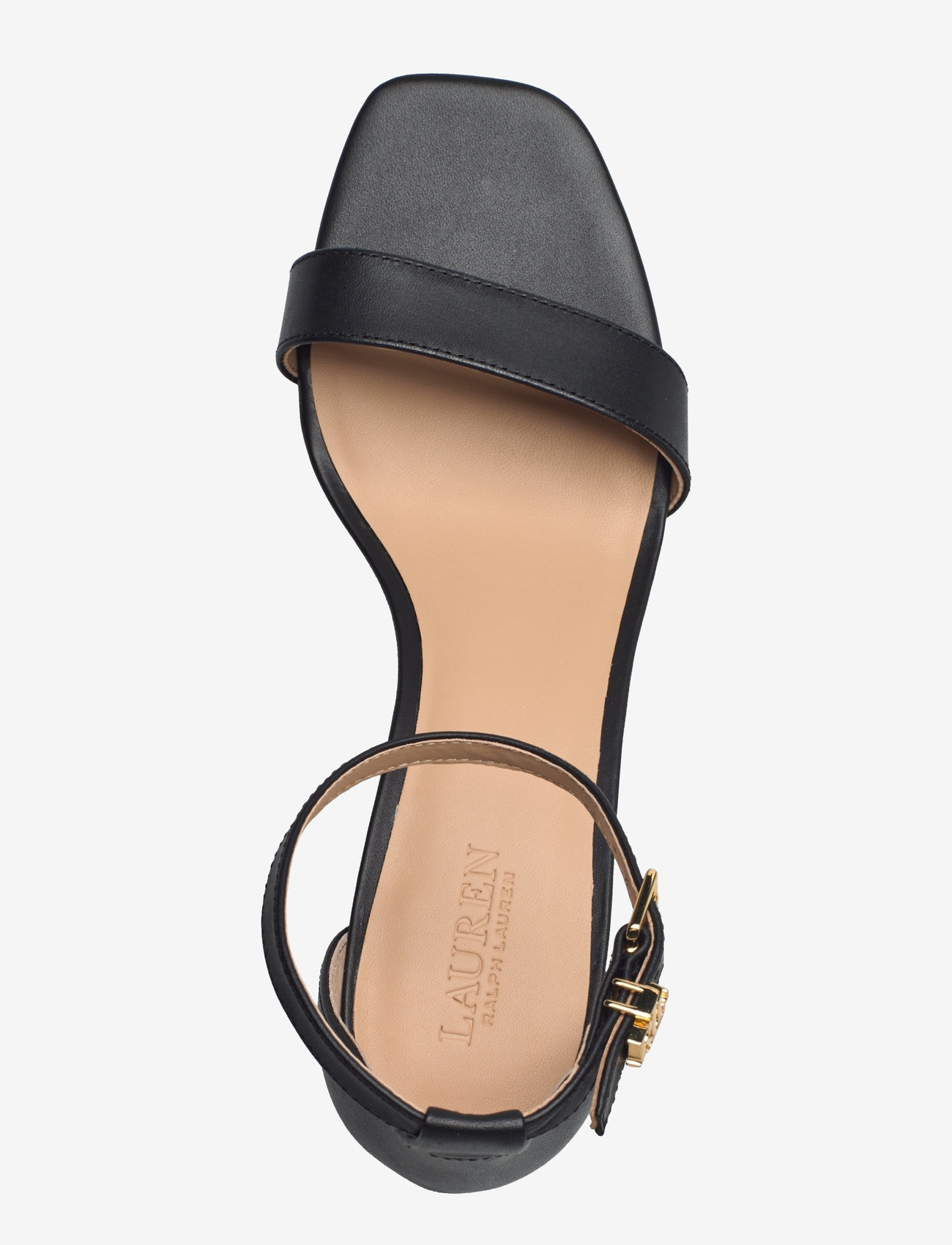 Lauren Ralph Lauren - Logan Burnished Leather Sandal - sandaletter - black - 3