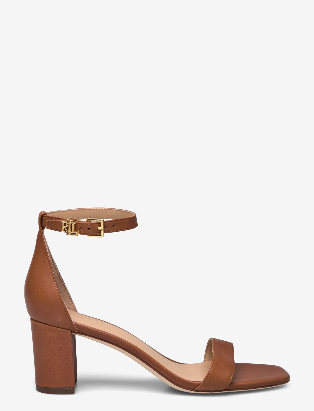 Lauren Ralph Lauren - Logan Burnished Leather Sandal - lahtised kontsakingad - deep saddle tan - 1