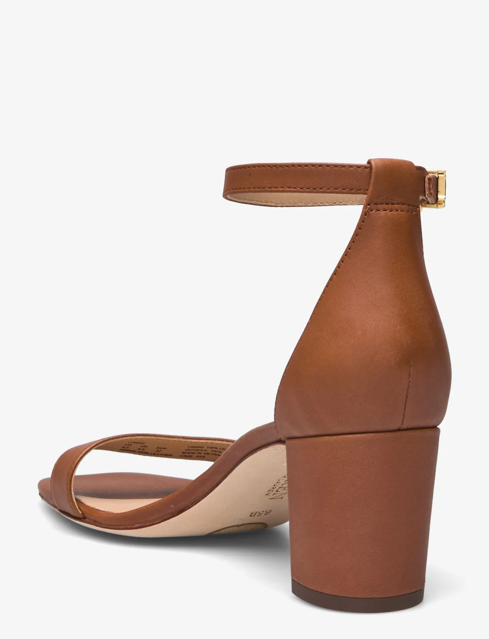 Lauren Ralph Lauren - Logan Burnished Leather Sandal - sandaletten - deep saddle tan - 2