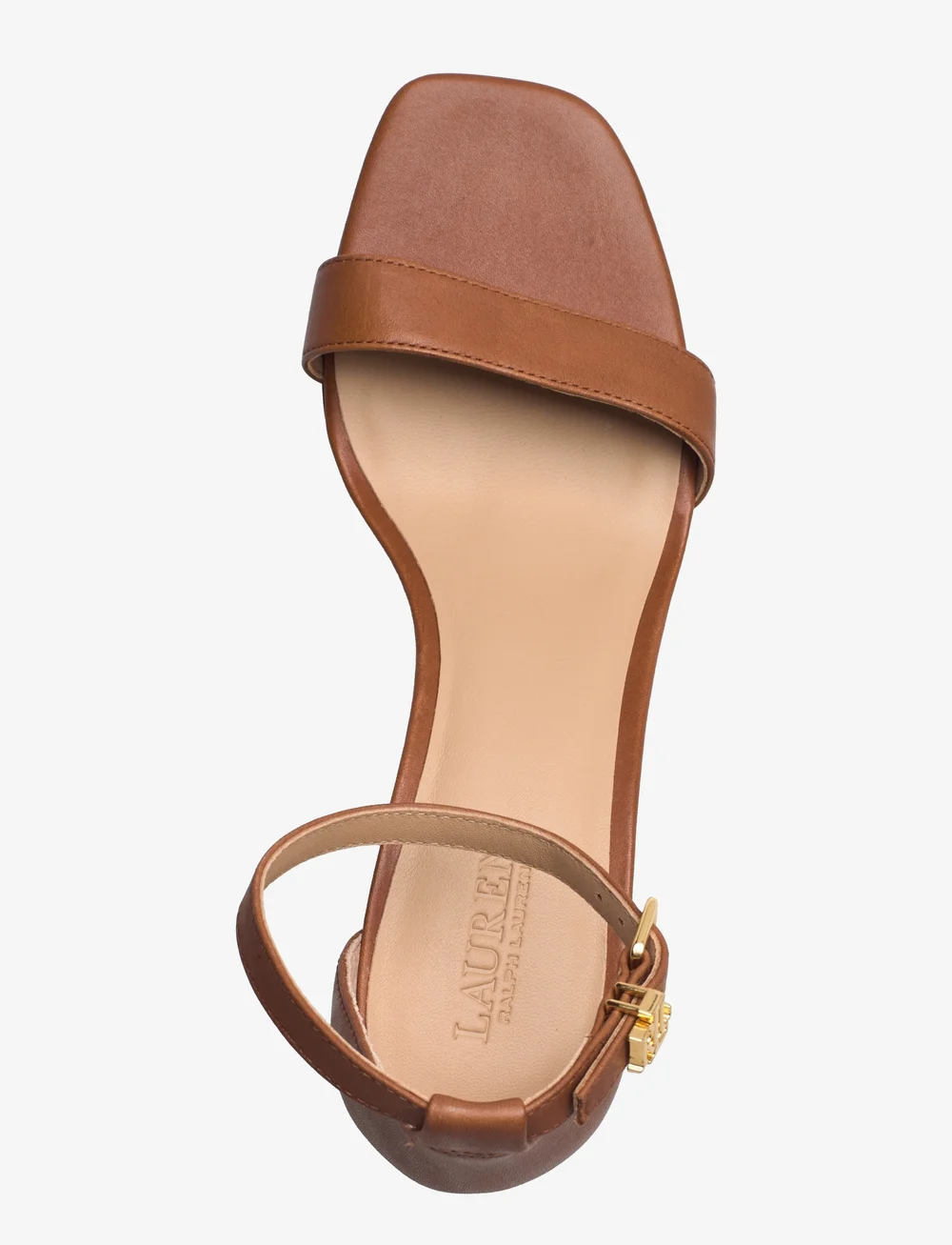 Lauren Ralph Lauren - Logan Burnished Leather Sandal - sandaletten - deep saddle tan - 3