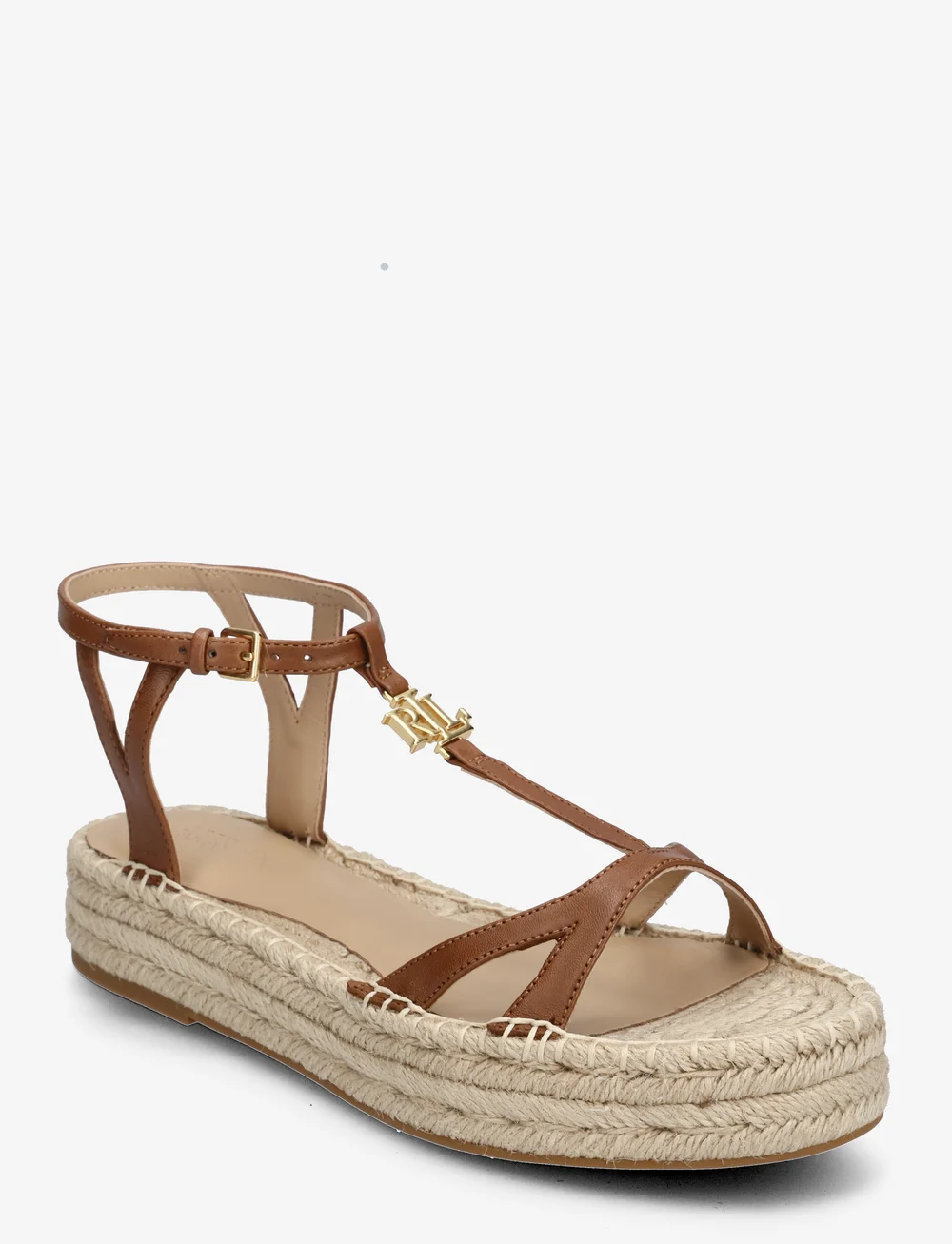 Lauren Ralph Lauren Payton Burnished Leather Espadrille Wedges Boozt