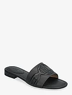 Alegra III Leather Slide Sandal - BLACK