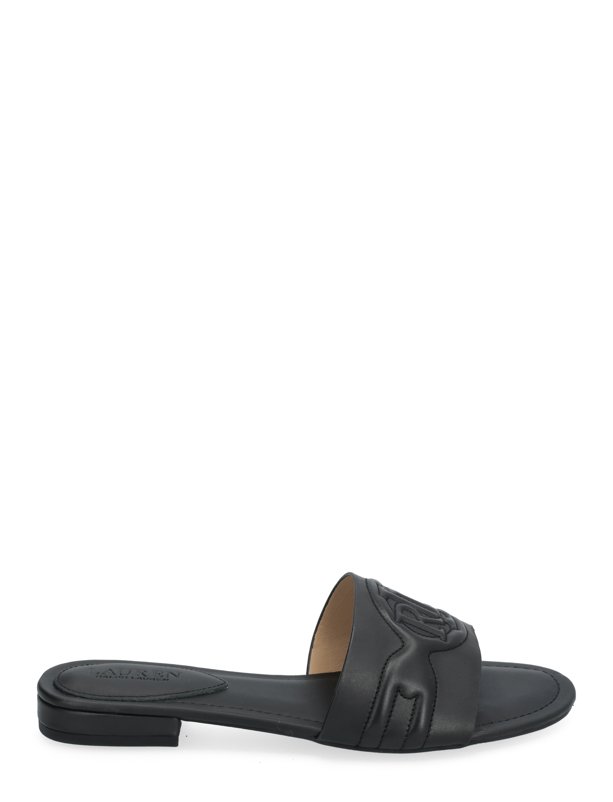 Lauren Ralph Lauren - Alegra III Leather Slide Sandal - black - 1