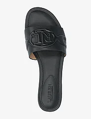 Lauren Ralph Lauren - Alegra III Leather Slide Sandal - flat sandals - black - 3