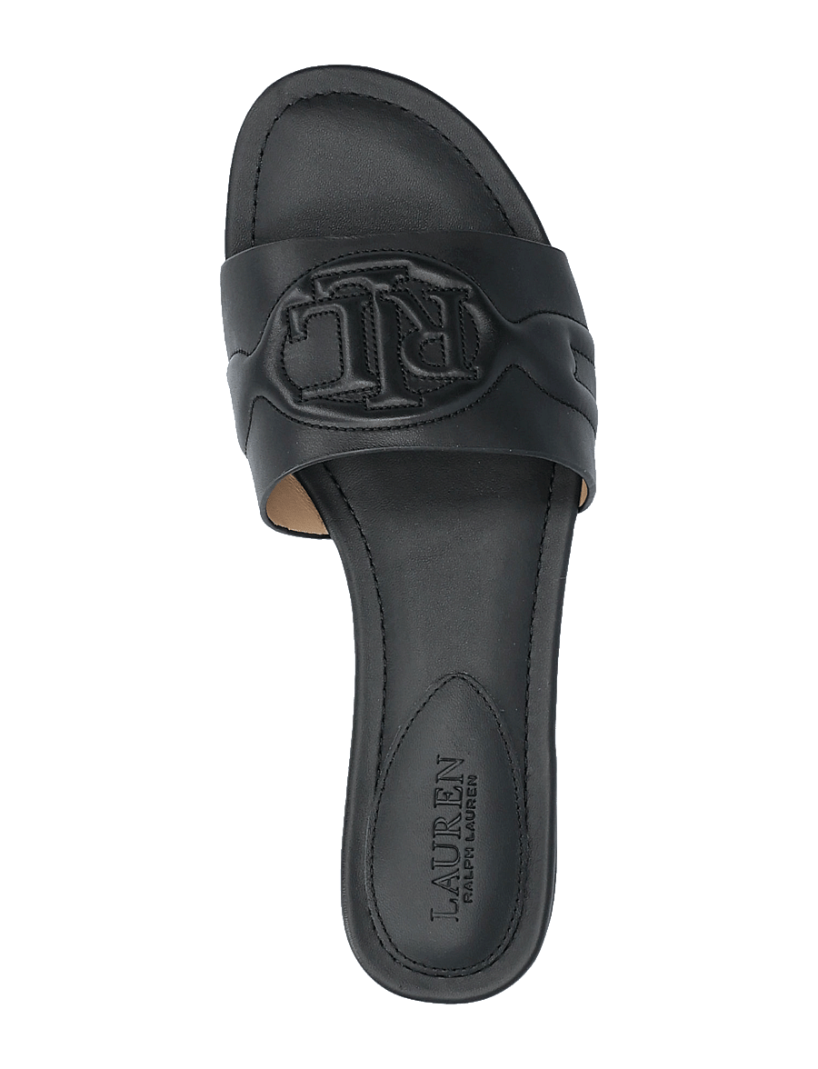 Lauren Ralph Lauren - Alegra III Leather Slide Sandal - black - 3