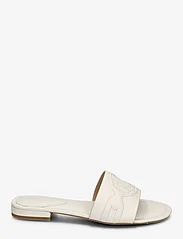 Lauren Ralph Lauren - Alegra III Nappa Leather Slide Sandal - platta sandaler - soft white - 1