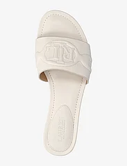 Lauren Ralph Lauren - Alegra III Nappa Leather Slide Sandal - platta sandaler - soft white - 3