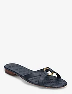 Emmy Nappa Leather Slide Sandal - REFINED NAVY