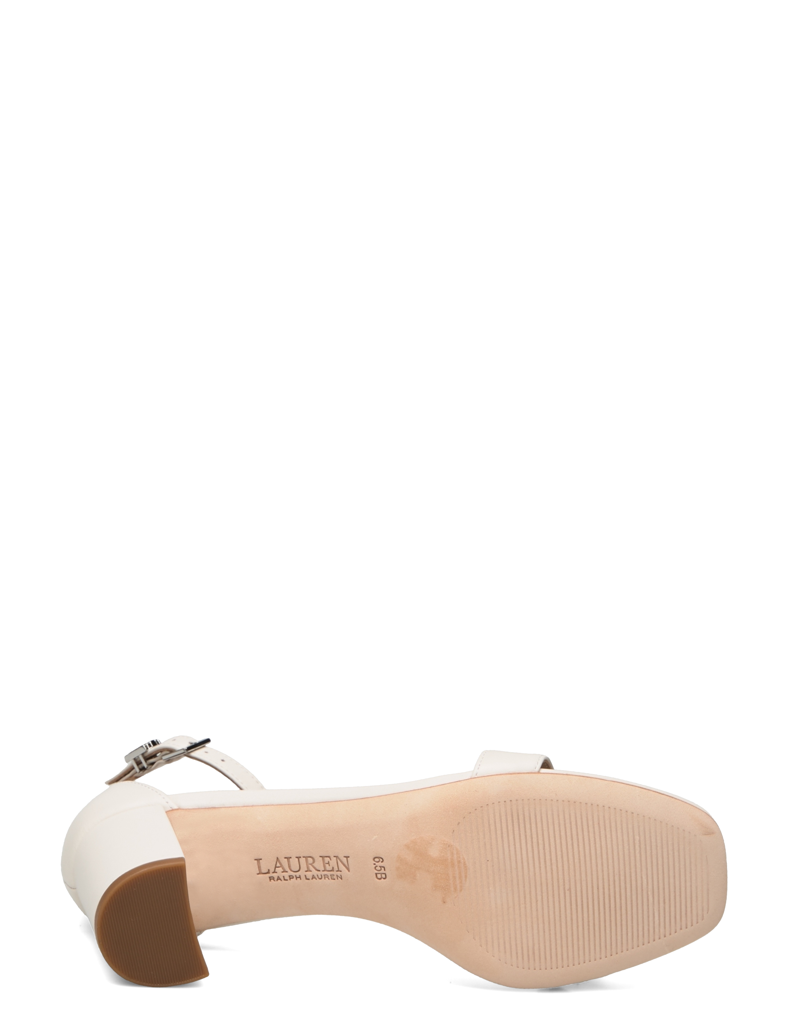 Lauren Ralph Lauren - Logan Nappa Leather Sandal - soft white - 4