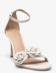 Allie Floral-Trim Nappa Leather Sandal, Lauren Ralph Lauren