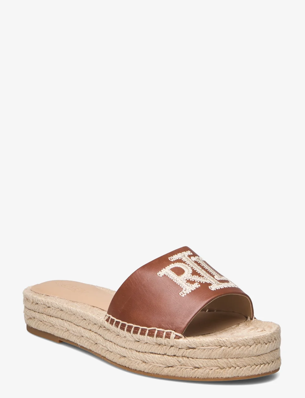 Lauren Ralph Lauren Polly Burnished Leather Espadrille Flat espadrilles Boozt