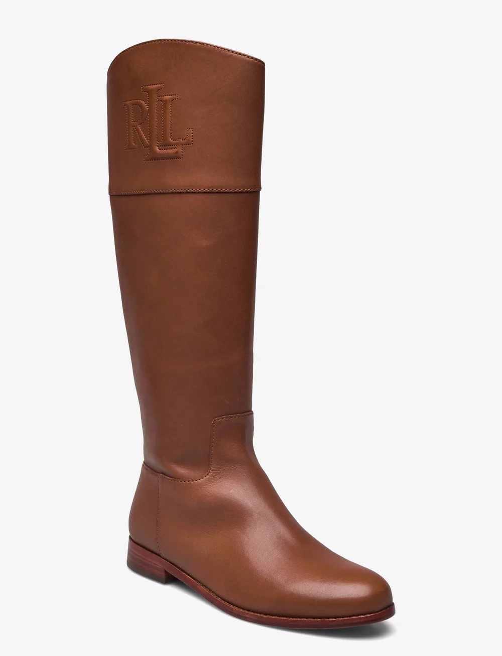 Lauren Ralph Lauren Justine Burnished Leather Riding Boot Long boots Boozt