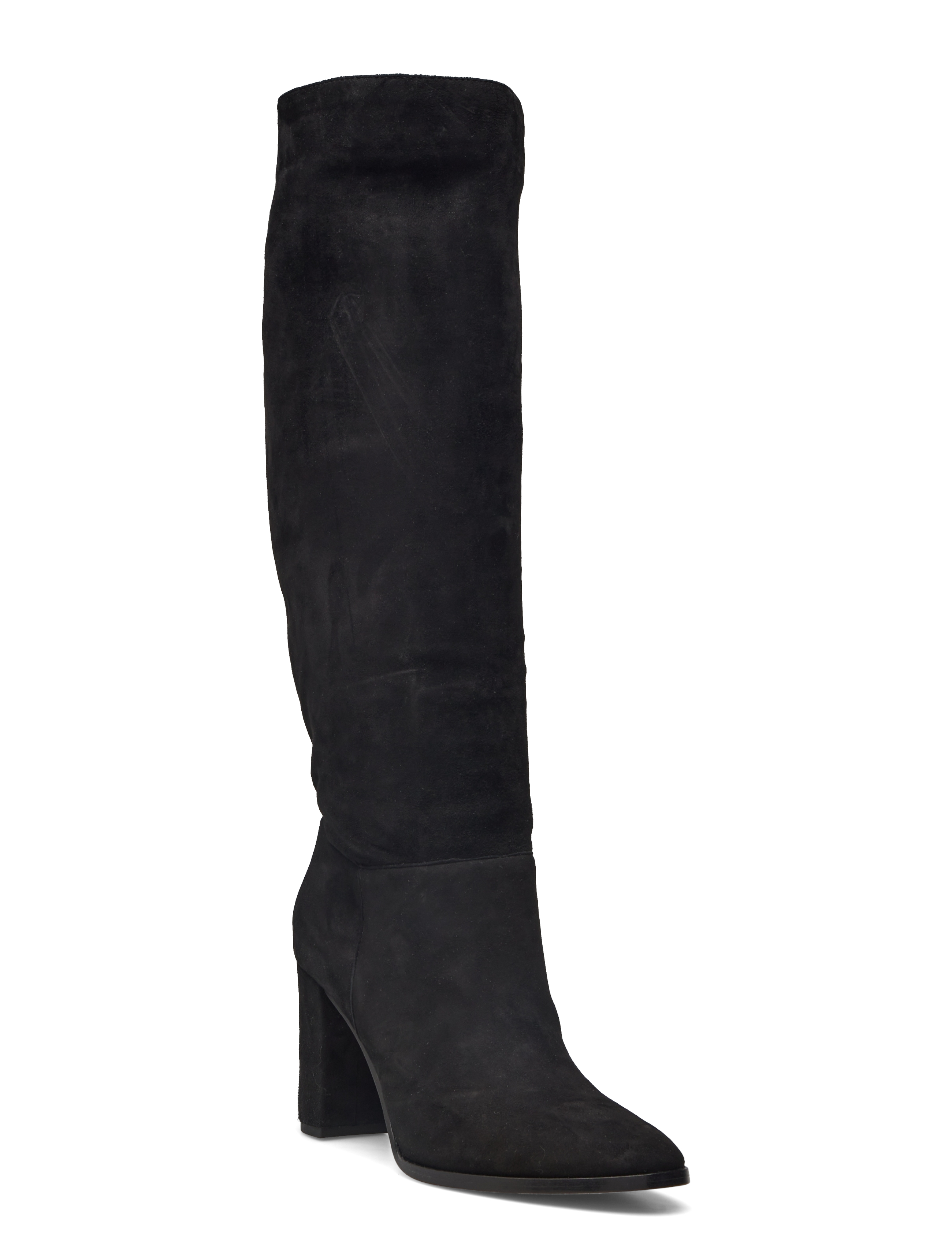 LAUREN RALPH LAUREN Sheep Wildleder-Artizan Tall-Bo-Tal Schwarz - 38.5 - Damen