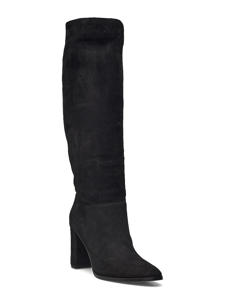 Lauren Ralph Lauren - SHEEP SUEDE-ARTIZAN TALL-BO-TAL - põlveni saapad - black - 0