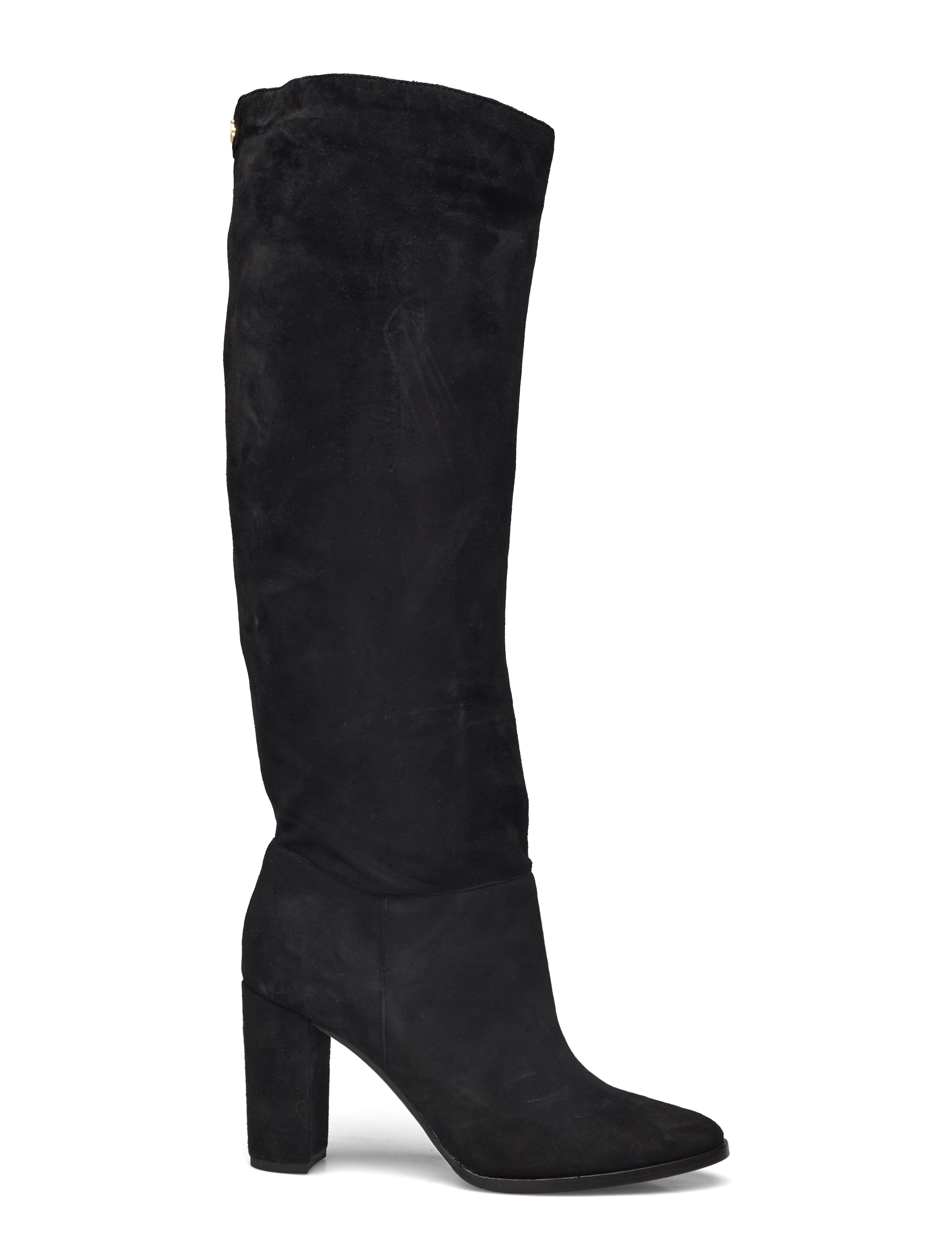 Lauren Ralph Lauren - SHEEP SUEDE-ARTIZAN TALL-BO-TAL - bottes hautes au genou - black - 1