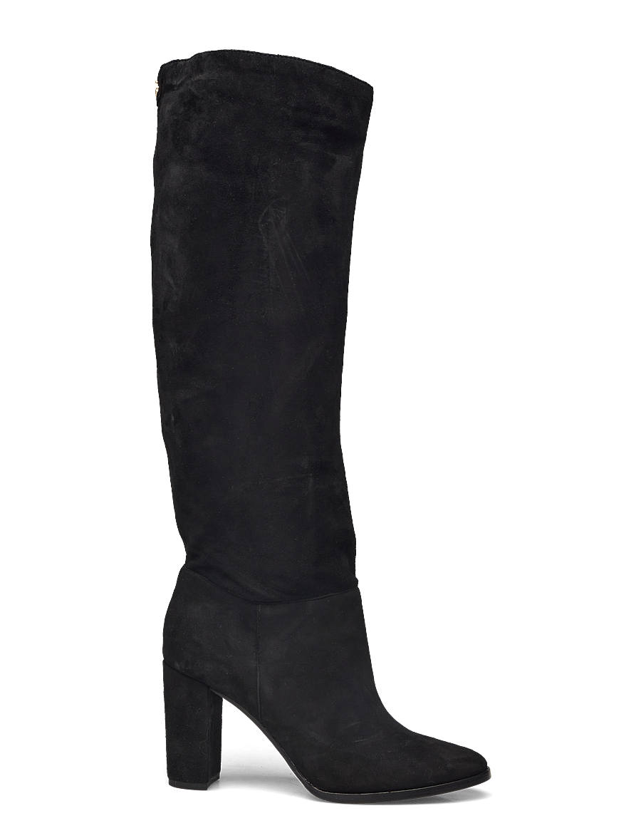 Lauren Ralph Lauren - SHEEP SUEDE-ARTIZAN TALL-BO-TAL - põlveni saapad - black - 1