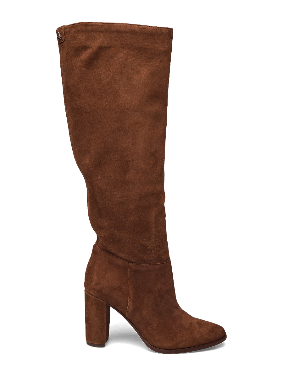 Lauren Ralph Lauren - SHEEP SUEDE-ARTIZAN TALL-BO-TAL - langskaftede støvler - tobacco - 1