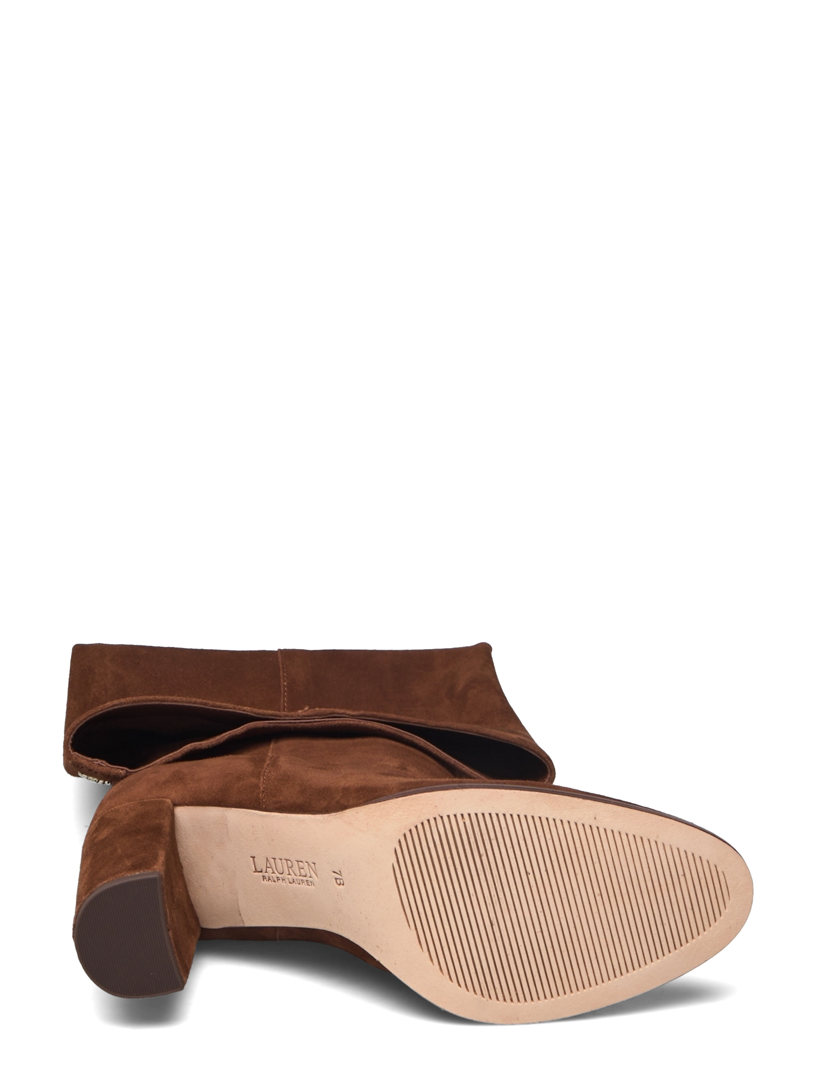 Lauren Ralph Lauren - SHEEP SUEDE-ARTIZAN TALL-BO-TAL - langskaftede støvler - tobacco - 4
