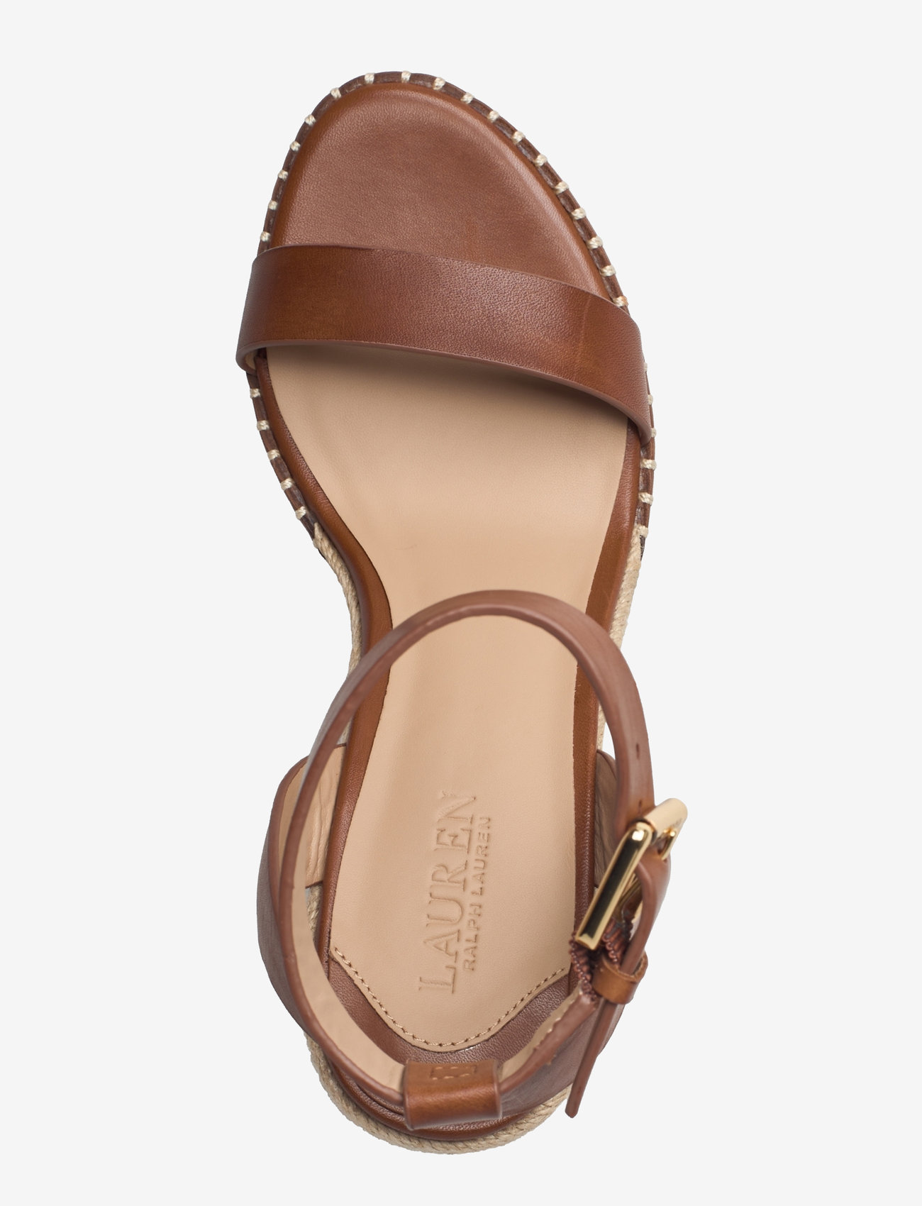 Lauren Ralph Lauren - Hilarie Burnished Leather Espadrille - espadrillid - deep saddle tan - 3