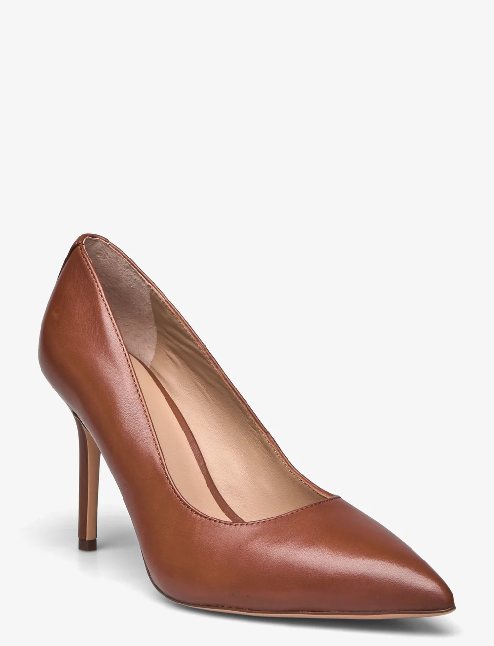 Lauren Ralph Lauren Lindella Ii Burnished Leather Pump Deep Saddle Tan Brown 159 Boozt
