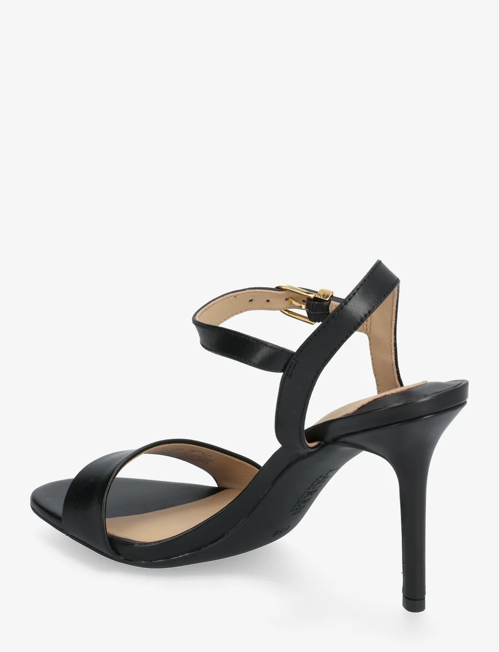Lauren Ralph Lauren - Gwen Burnished Leather Sandal - sandaletit - black - 2