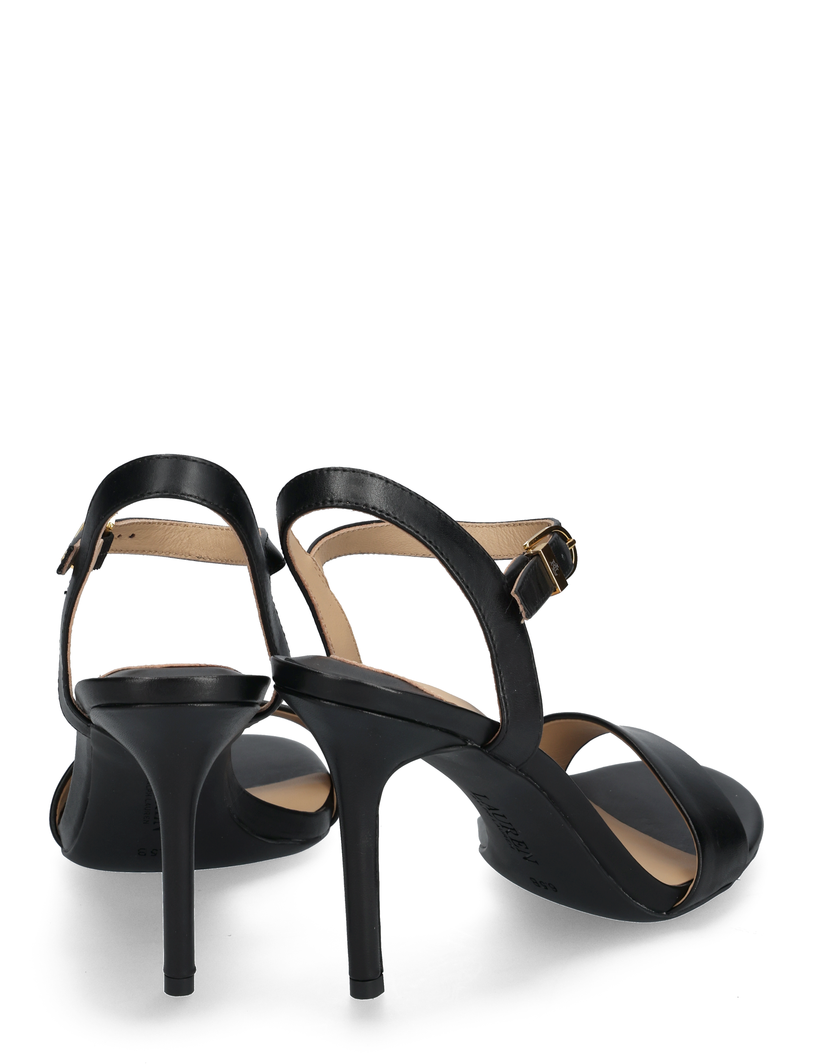 Lauren Ralph Lauren - BURNISHED CALF-GWEN-SN-DRS - sandaler med hæl - black - 4