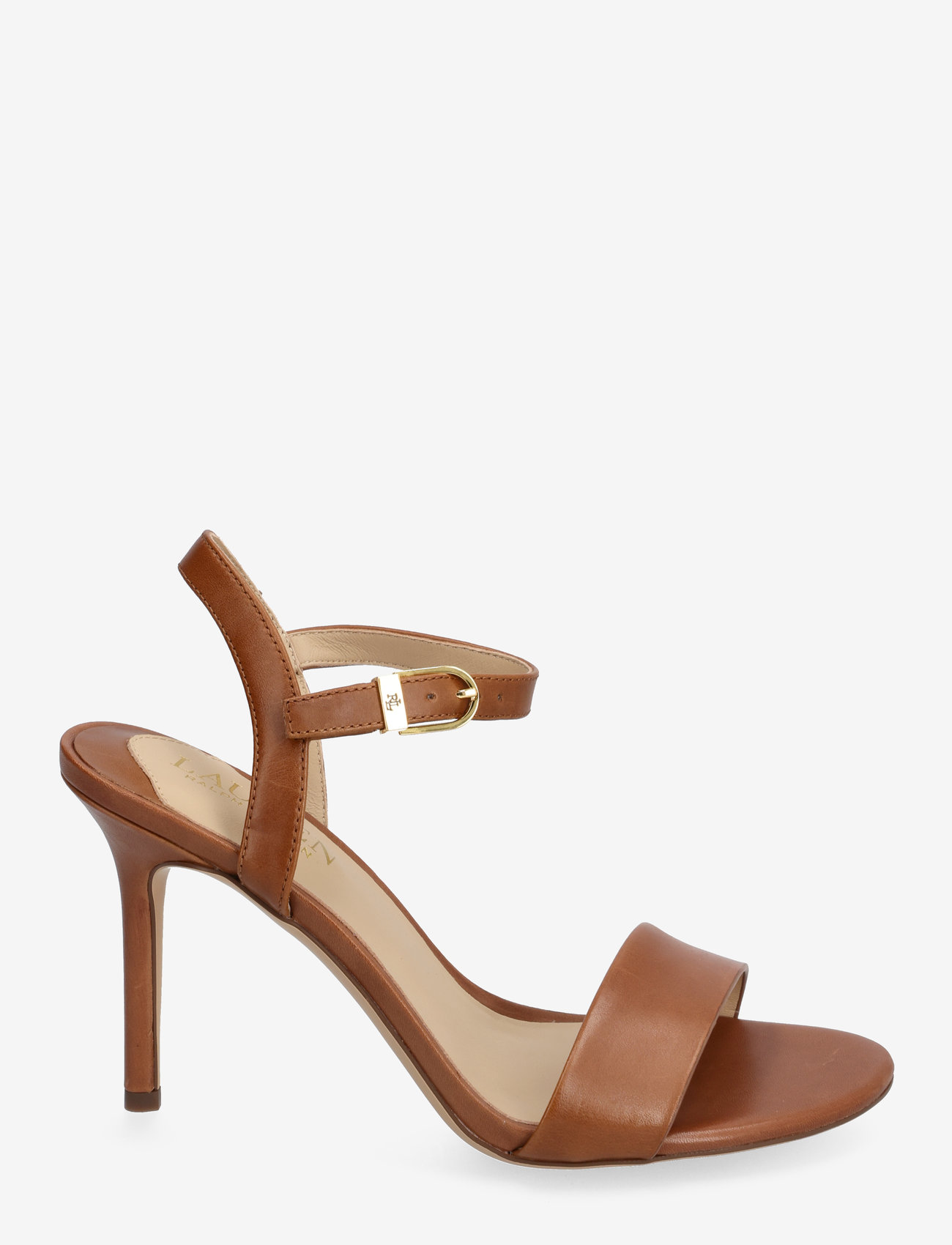 Lauren Ralph Lauren - BURNISHED CALF-GWEN-SN-DRS - sandaler med hæl - deep saddle tan - 1