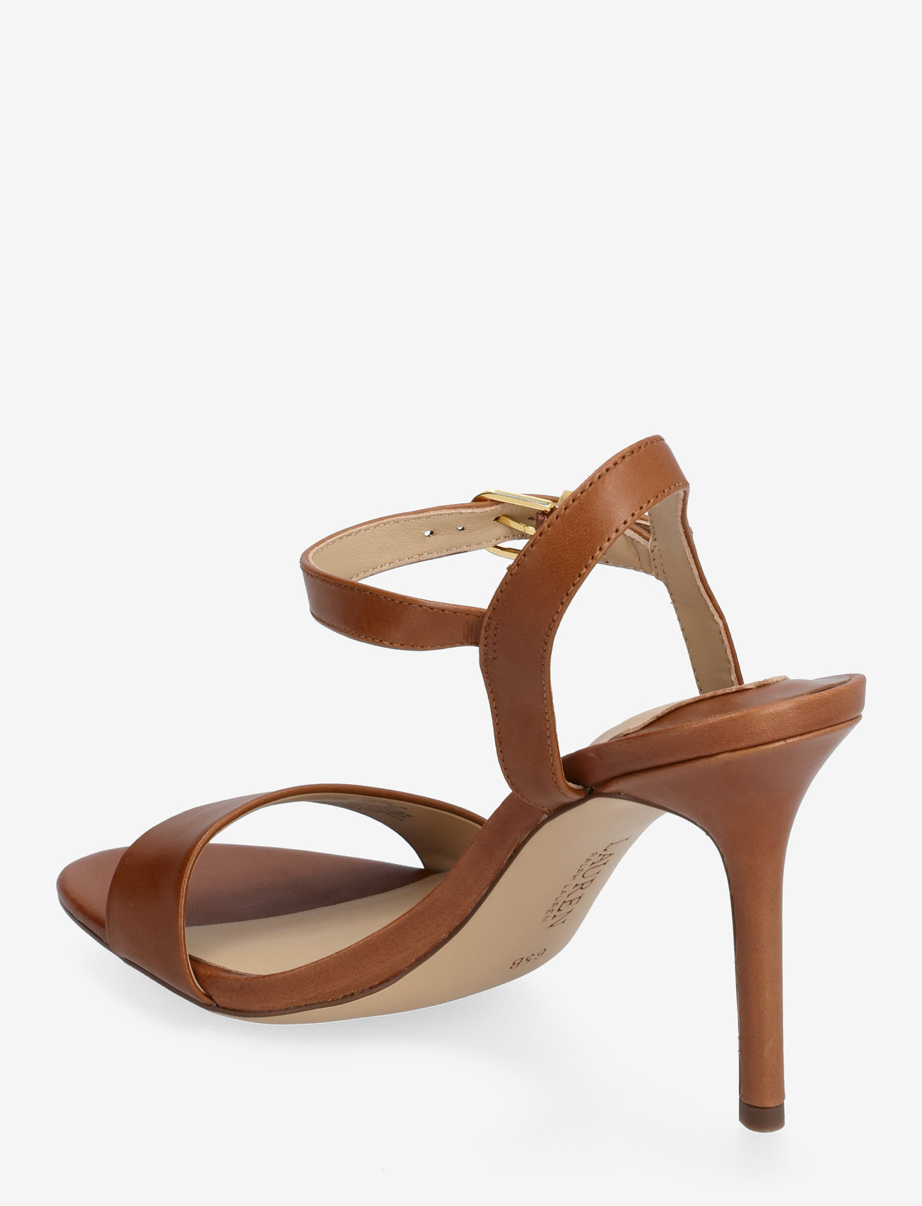 Lauren Ralph Lauren - BURNISHED CALF-GWEN-SN-DRS - sandaler med hæl - deep saddle tan - 2