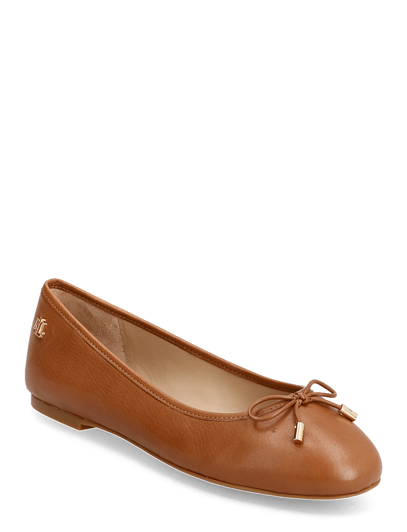 Lauren Ralph Lauren - Jayna Leather Flat - besondere anlässe - deep saddle tan - 0