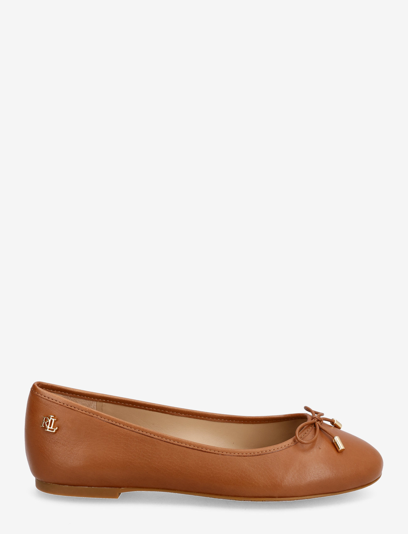 Lauren Ralph Lauren - Jayna Leather Flat - special occasions - deep saddle tan - 1